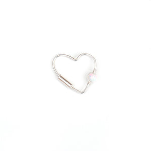 Opal Heart Earring - Ear, Cartilage