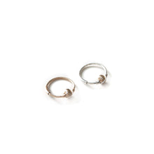 Load image into Gallery viewer, Silver Gold Cartilage Hoop Earrings Huggie Earrings Gold Huggie Hoop Earring, Ear, Nose, Cartilage, Tragus MidwinterHollow
