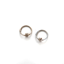 Load image into Gallery viewer, Silver Gold Cartilage Hoop Earrings Huggie Earrings Gold Huggie Hoop Earring, Ear, Nose, Cartilage, Tragus MidwinterHollow