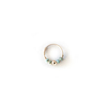 Load image into Gallery viewer, Silver Gold Cartilage Hoop Earrings Huggie Earrings Turquoise &amp; Gold Huggie Hoop Earring, Ear, Nose, Cartilage, Tragus Gold / Single (One Piece) MidwinterHollow