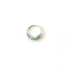 Load image into Gallery viewer, Silver Gold Cartilage Hoop Earrings Huggie Earrings Turquoise &amp; Gold or Silver Hoop Earring for Ear Piercing, Nose Piercing, or Helix Piercing MidwinterHollow