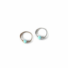 Load image into Gallery viewer, Silver Gold Cartilage Hoop Earrings Huggie Earrings Turquoise Opal Gold or Silver Hoop Earring for Ear Piercing, Nose Piercing, or Helix Piercing MidwinterHollow