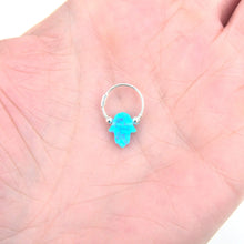 Load image into Gallery viewer, Opal Hamsa Hoops