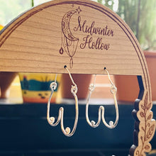 Load image into Gallery viewer, Silver Hoop Earrings Perfectly Imperfect Silver Boob Hoop Earrings, Breast Earrings MidwinterHollow