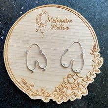 Load image into Gallery viewer, Silver Hoop Earrings Perfectly Imperfect Silver Boob Hoop Earrings, Breast Earrings MidwinterHollow