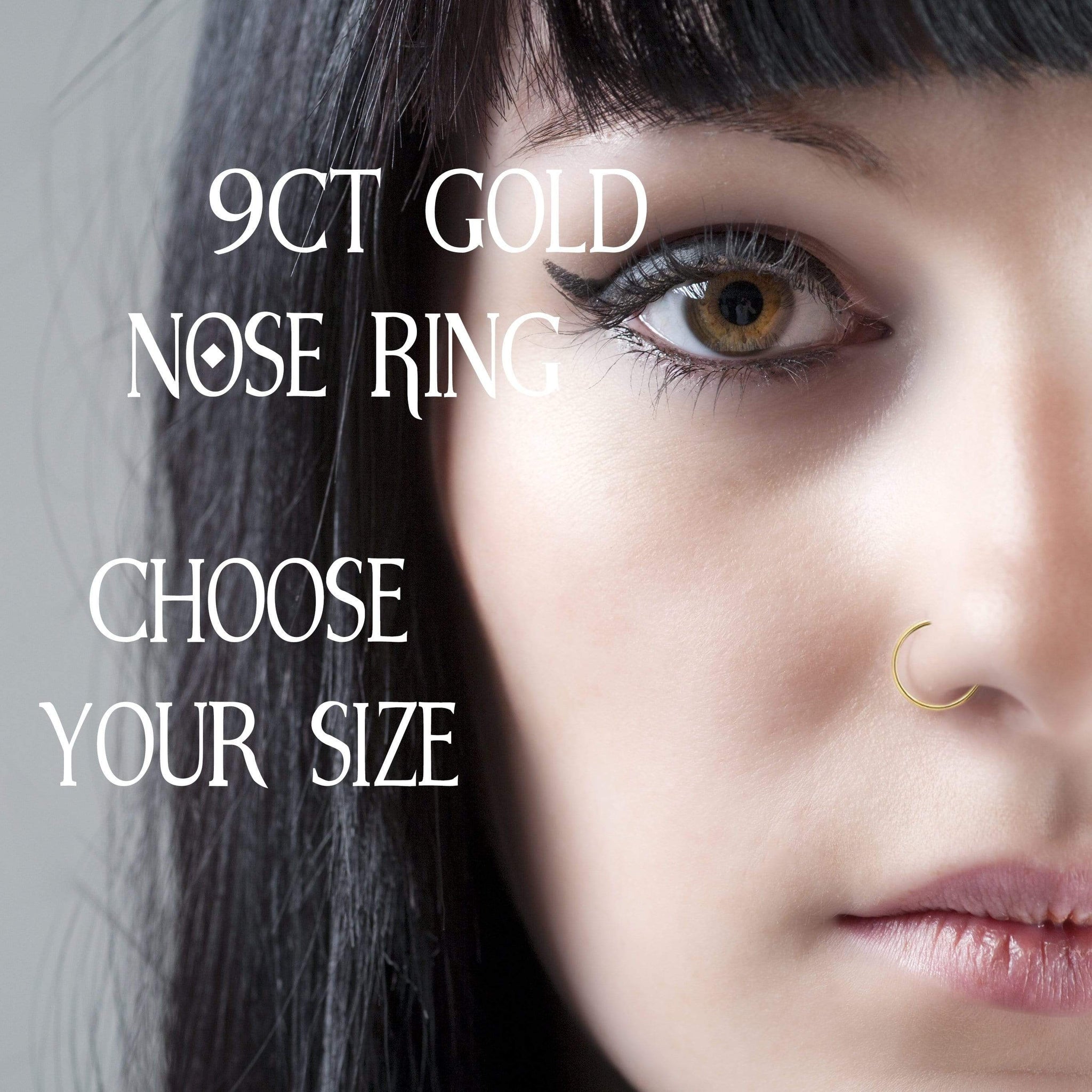 Initial Piercing - 24k Gold pvd hinged nose ring – Obsidian Body Piercing