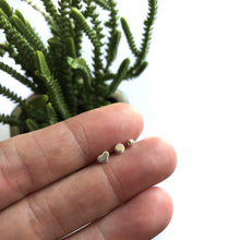 Load image into Gallery viewer, Heart, Circle, Dot  Silver Mixed Stud Earrings - Asymmetrical Stud Set