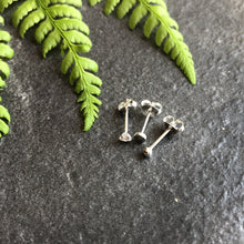 Load image into Gallery viewer, Mismatch Round &amp; Crystal Sterling Silver Stud Set - Asymmetrical Studs