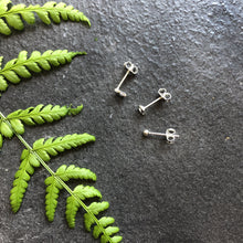 Load image into Gallery viewer, Star &amp; Moon Sterling Silver Mismatched Stud Earrings - Asymmetrical Night Sky Stud Set