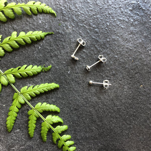 Star & Moon Sterling Silver Mismatched Stud Earrings - Asymmetrical Night Sky Stud Set