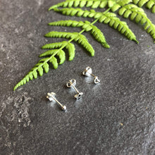 Load image into Gallery viewer, Star &amp; Moon Sterling Silver Mismatched Stud Earrings - Asymmetrical Night Sky Stud Set